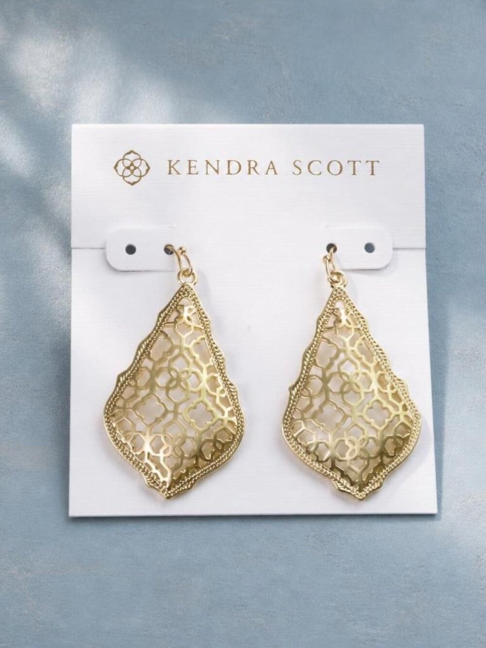 Kendra Scott Addie Gold Filigree Drop Earrings
